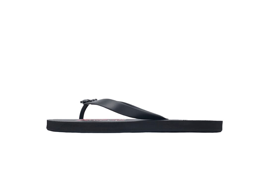 Gucci Flip Flop Triple Black Bottom Flower