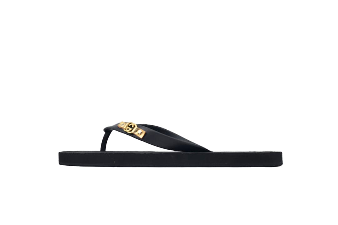 Gucci Flip Flop Printed Black