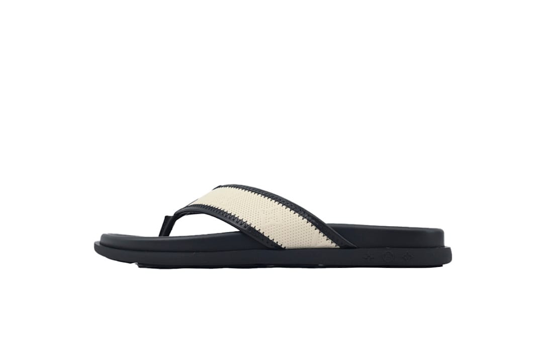 Louis Vuitton LV Slipper Flip Flops Net Surface Beige