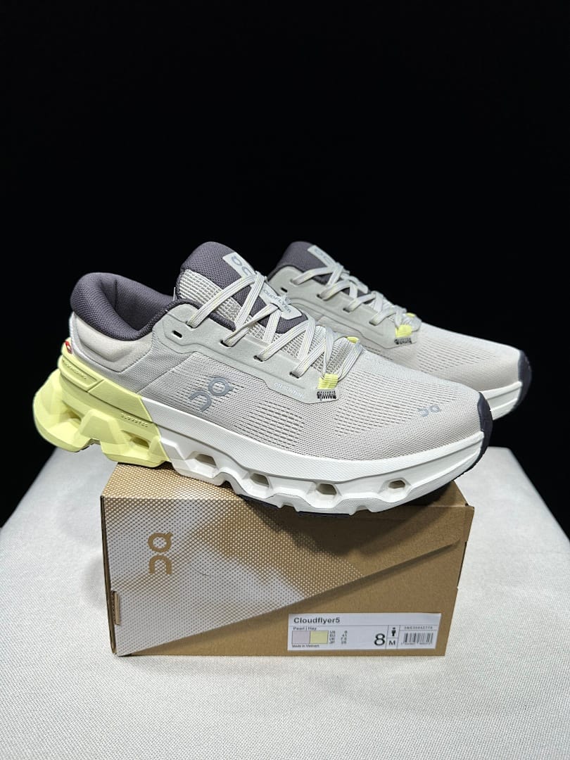 On Cloudflyer 5 'Pearl White Grass Yellow'