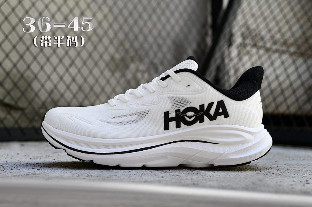 HOKA Clifton 10 'White Black'