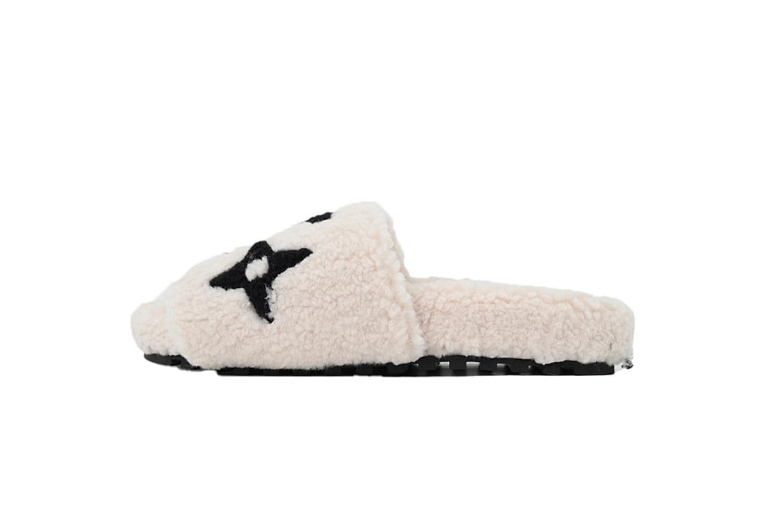 Louis Vuitton LV Wool Strap Slippers Bom Dia Beige