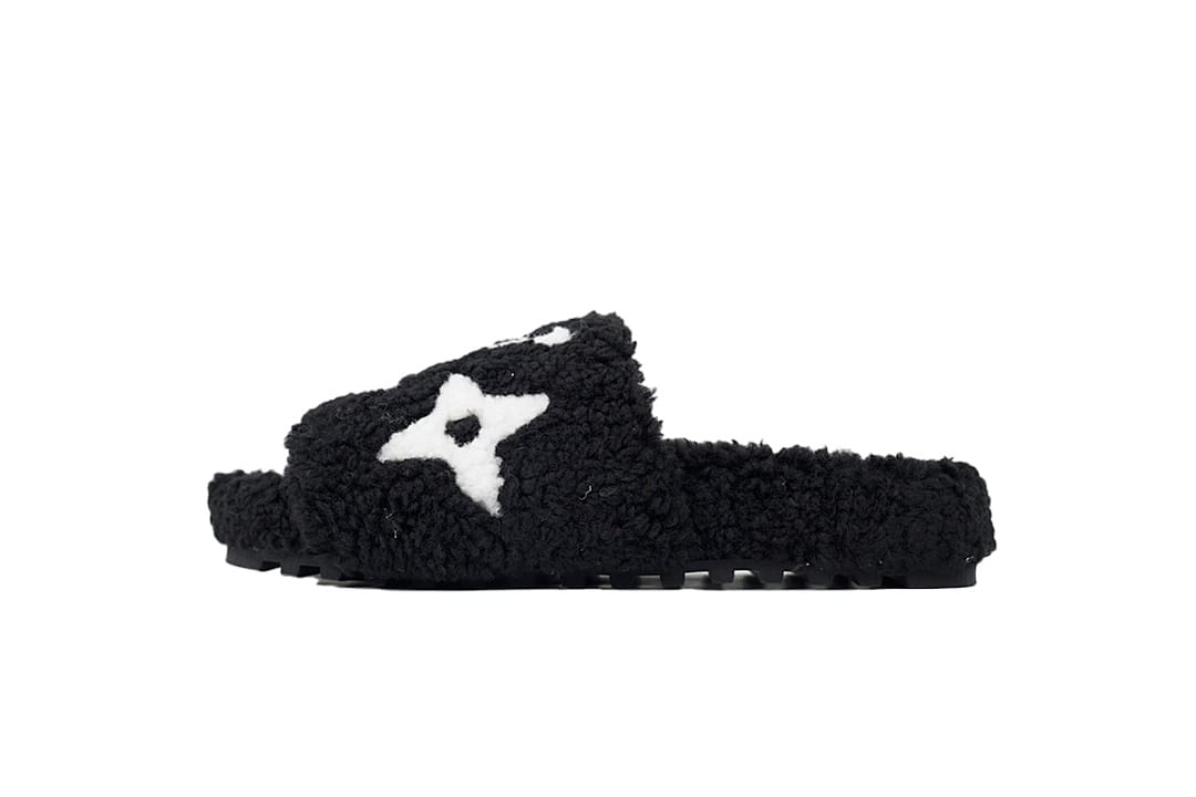 Louis Vuitton LV Wool Strap Slippers Black