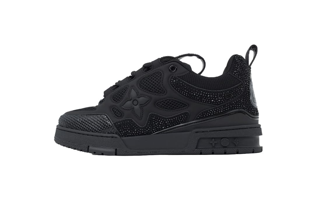 Louis Vuitton LV SK8 Triple Black All Diamond Surface