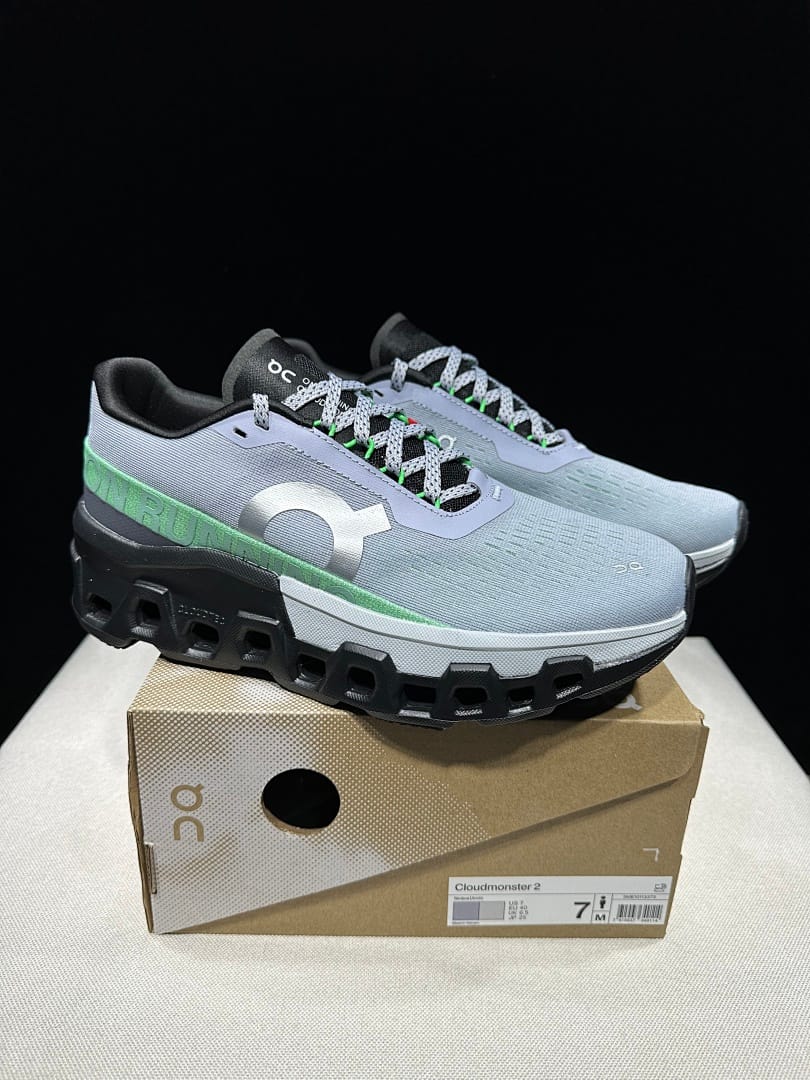 On Cloudmonster 2 'Raincloud Grey Ice Blue'