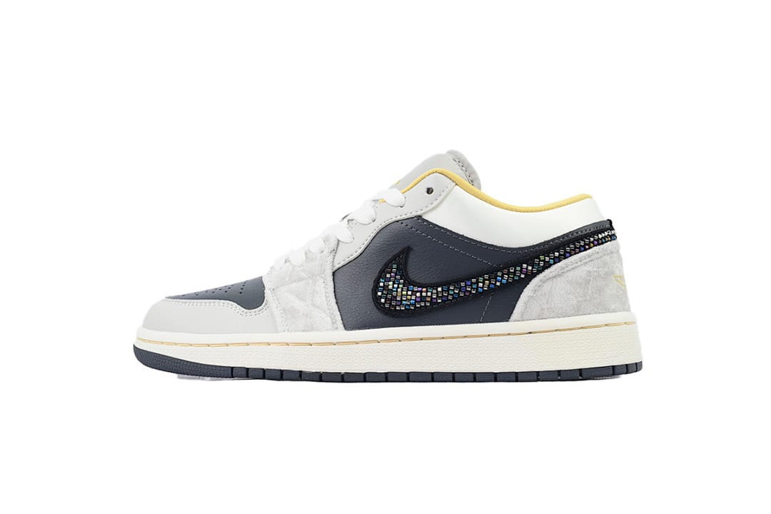 Air Jordan 1 Low SE Satin Beaded Swoosh
