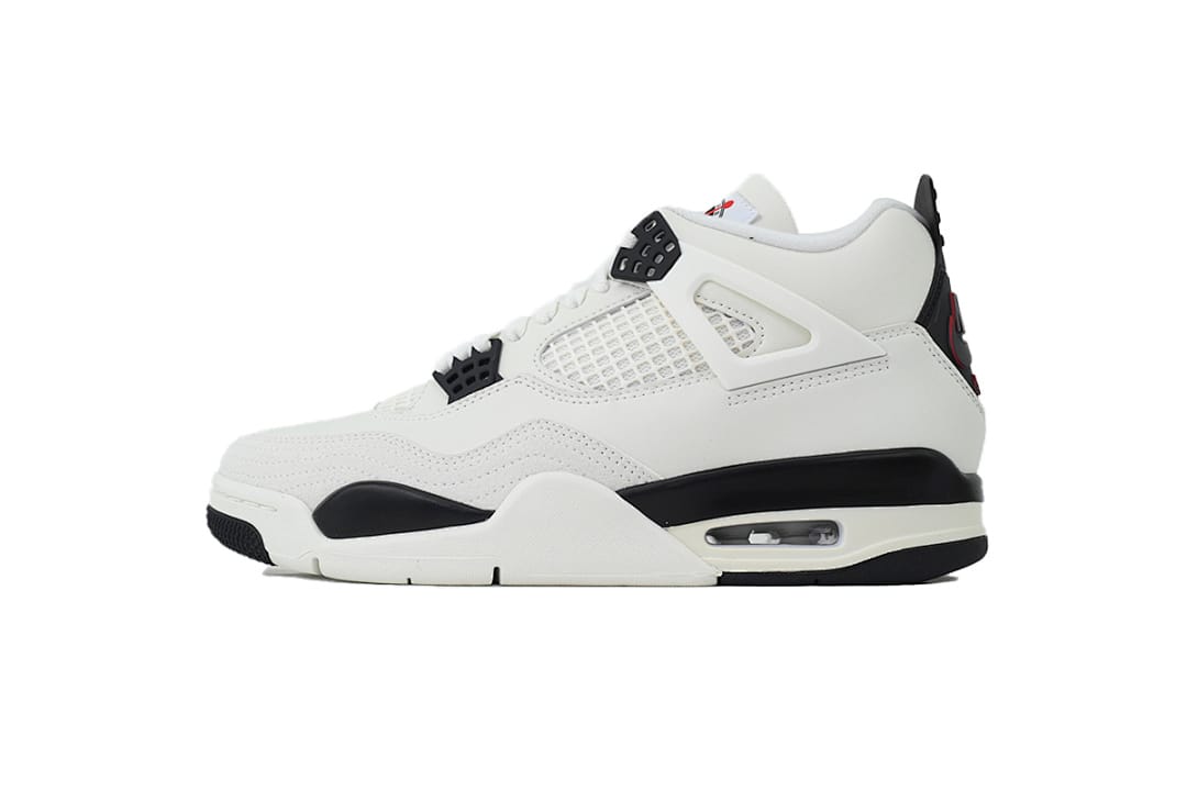 Air Jordan 4 Retro White Black And Red