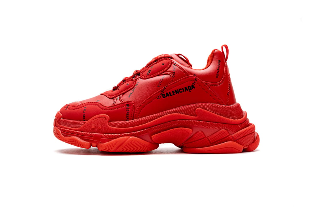 Balenciaga Triple S Letter Bright Red