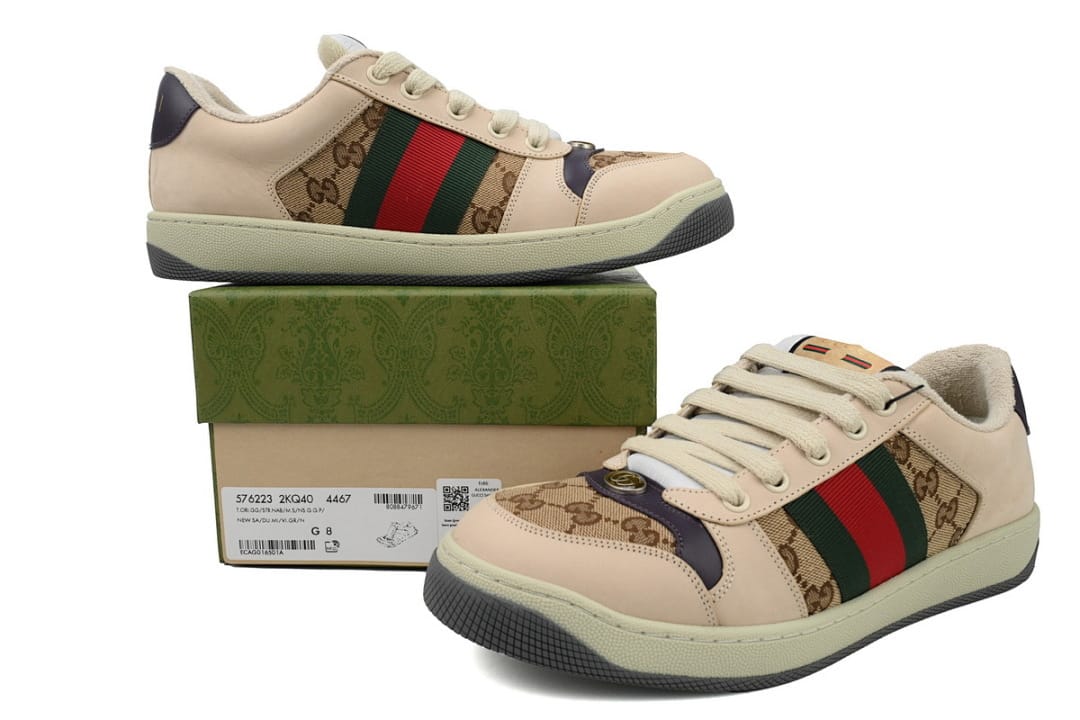 Gucci Screener Distressed Brown