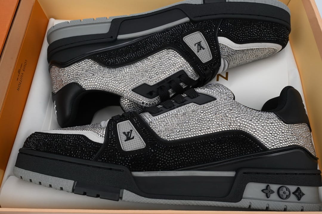 Louis Vuitton LV Trainer Black Silver