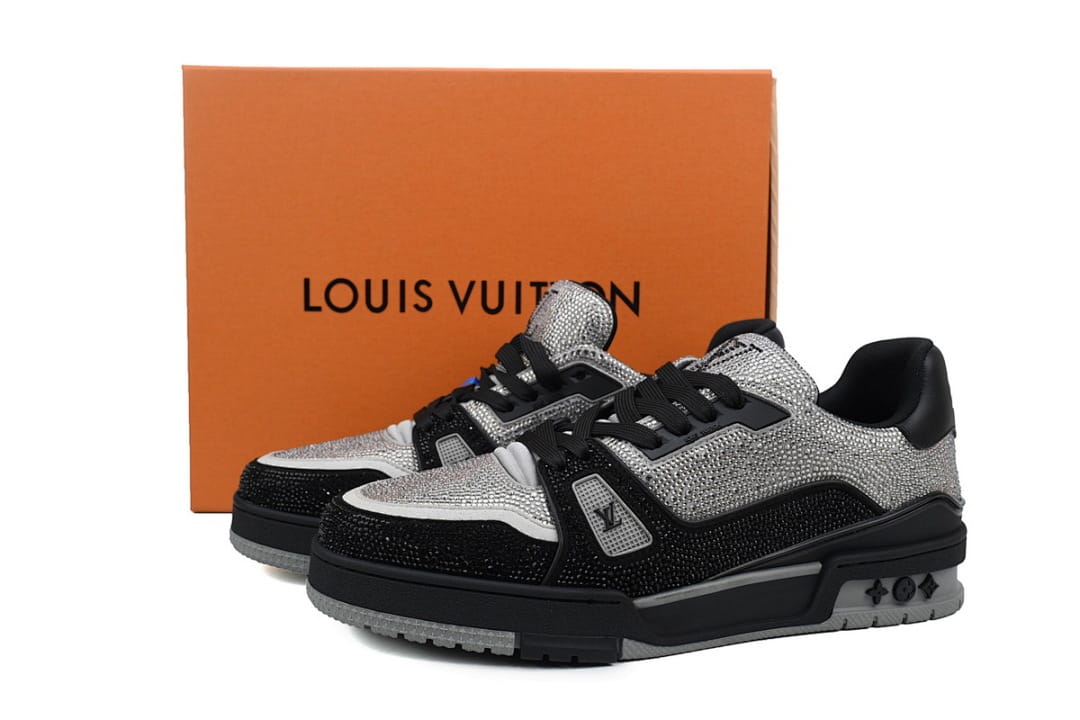 Louis Vuitton LV Trainer Black Silver