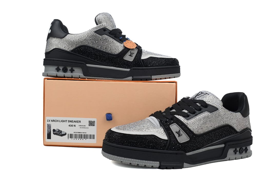 Louis Vuitton LV Trainer Black Silver