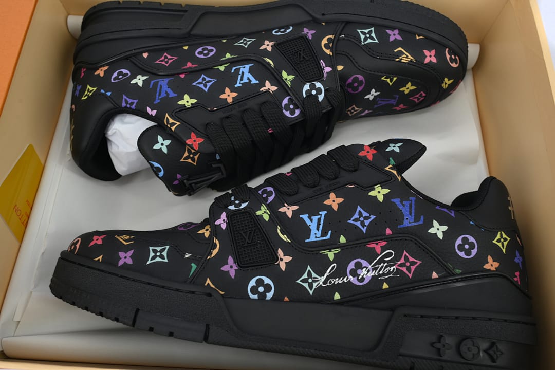 Louis Vuitton LV Trainer Triple Black Murakami Takashi