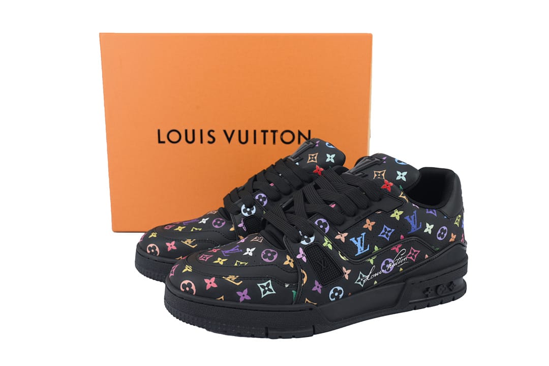 Louis Vuitton LV Trainer Triple Black Murakami Takashi