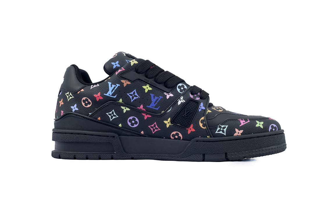 Louis Vuitton LV Trainer Triple Black Murakami Takashi