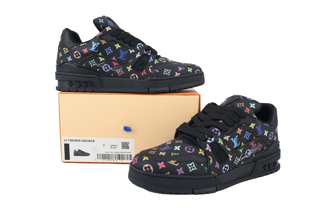 Louis Vuitton LV Trainer Triple Black Murakami Takashi