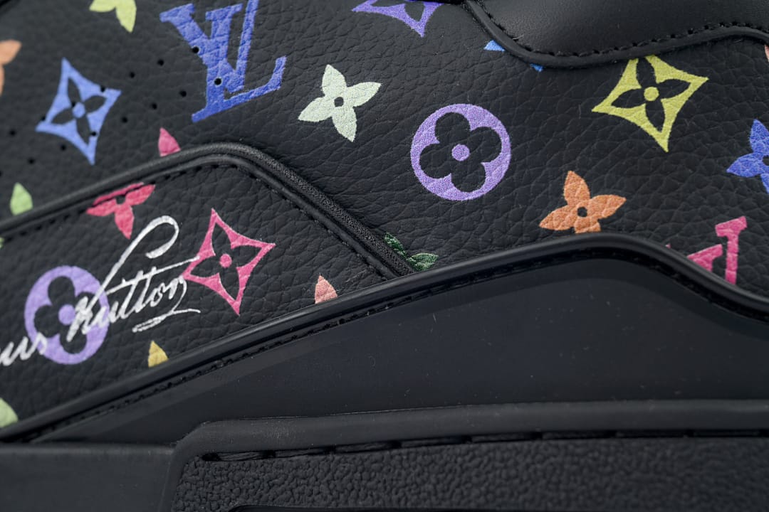 Louis Vuitton LV Trainer Triple Black Murakami Takashi