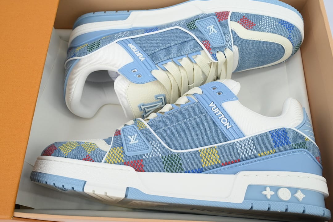 Louis Vuitton LV Trainer Light Blue Grid