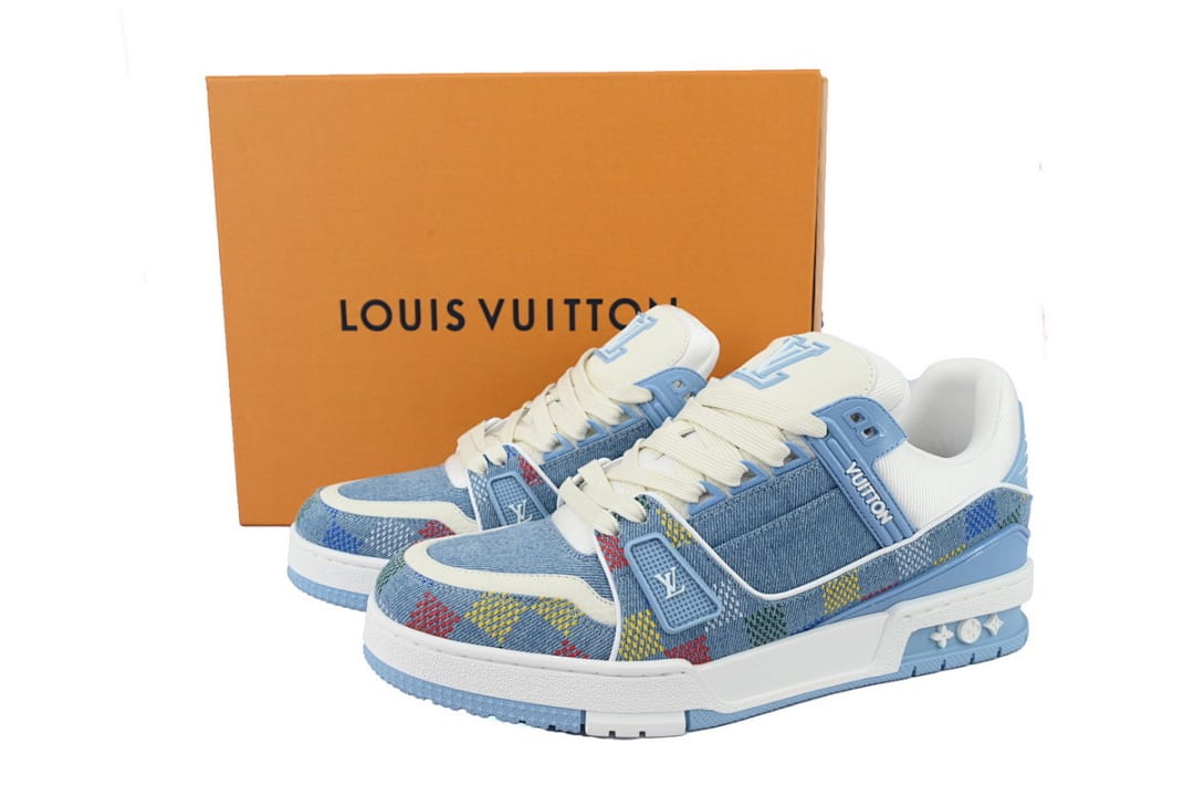 Louis Vuitton LV Trainer Light Blue Grid