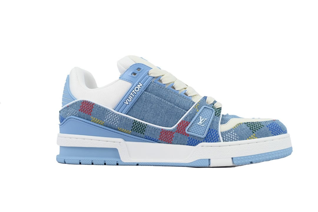 Louis Vuitton LV Trainer Light Blue Grid