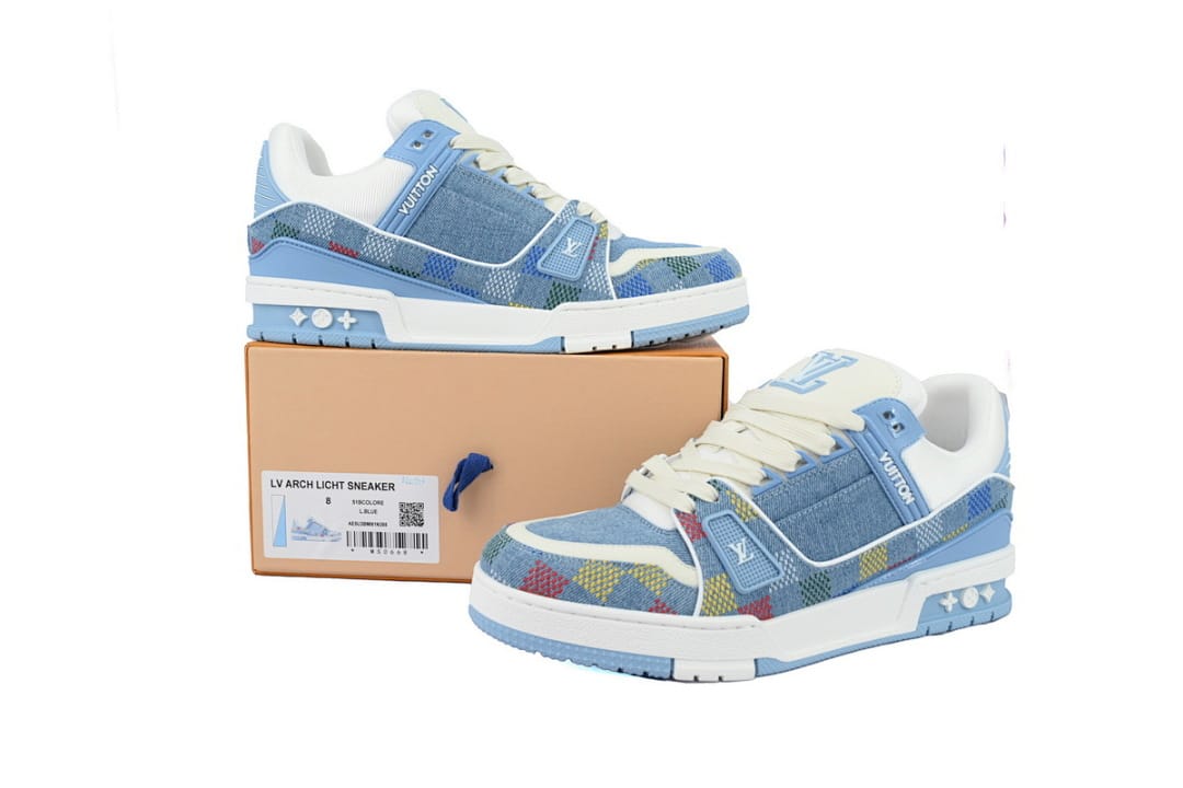 Louis Vuitton LV Trainer Light Blue Grid