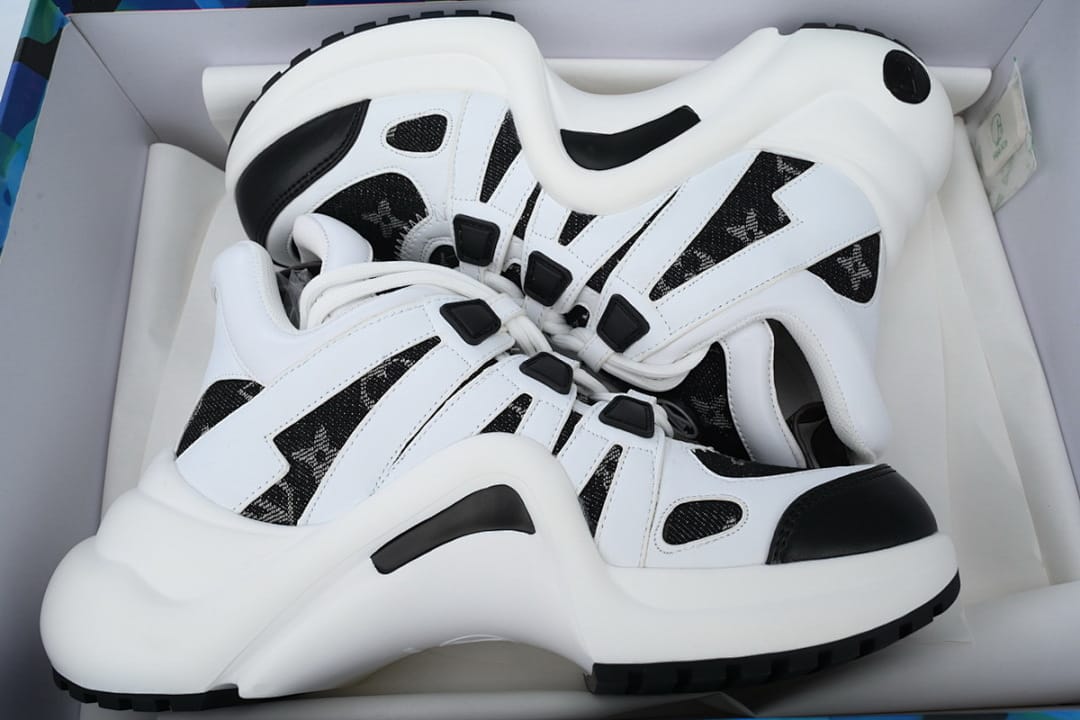 Louis Vuitton LV Archlight Black Denim White Sneakers
