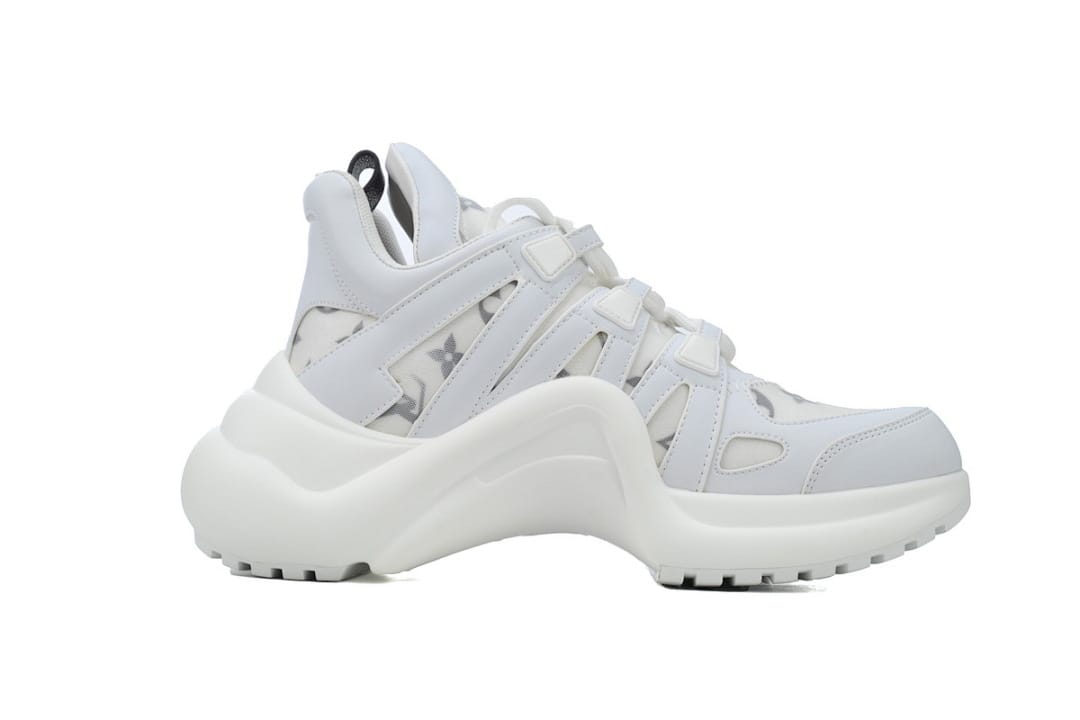 Louis Vuitton LV Archlight White Stripe Grey Print Sneakers