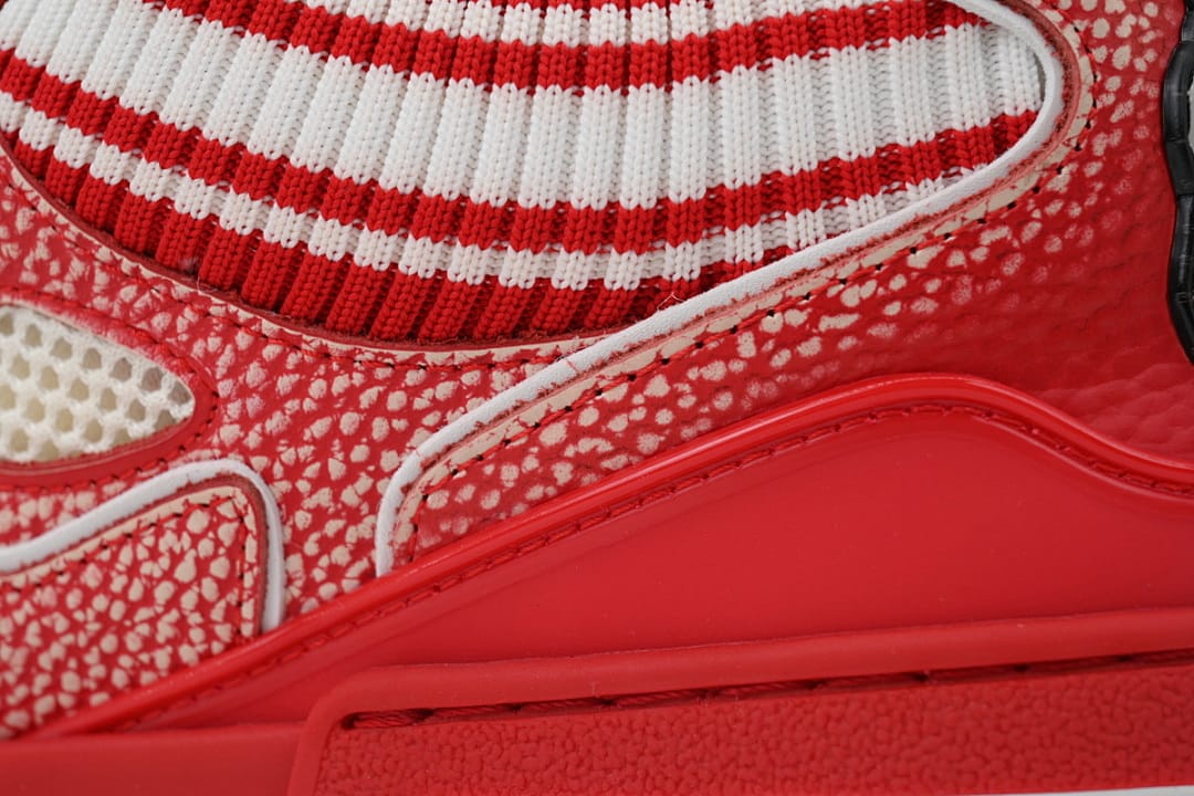 Louis Vuitton LV SK8 Red New Eed Woolen Fabric
