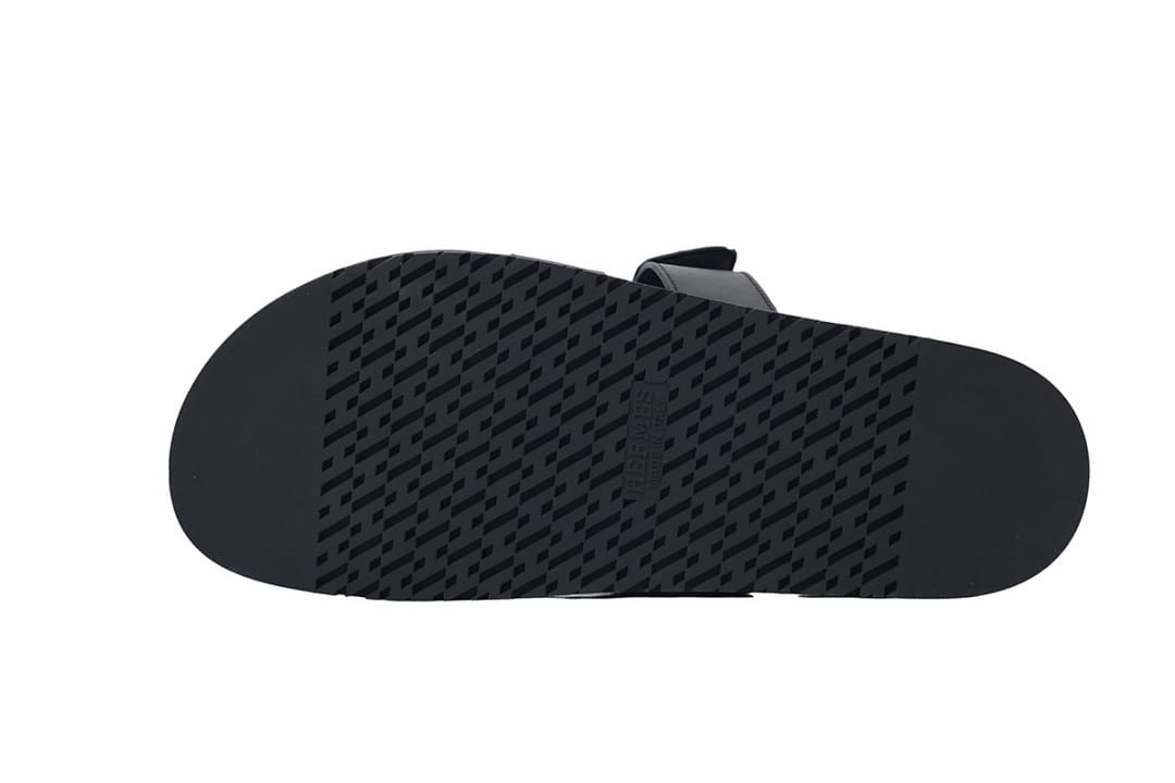 Hermes Slipper Strap Slippers Black