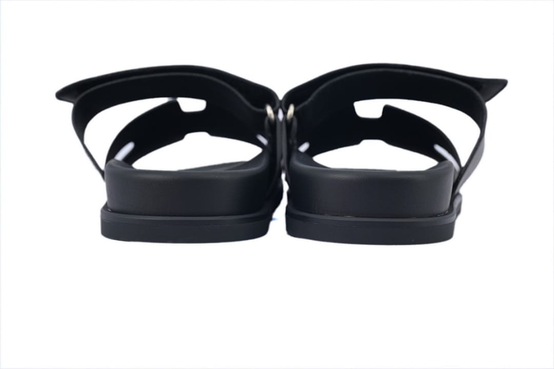 Hermes Slipper Strap Slippers Black