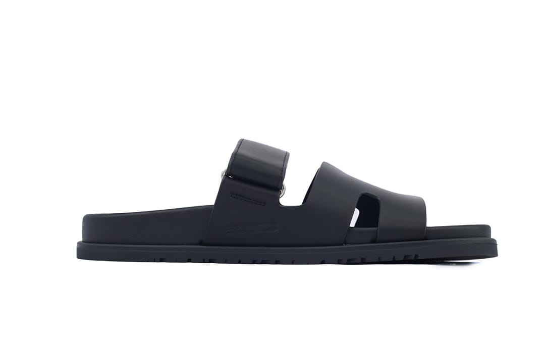 Hermes Slipper Strap Slippers Black