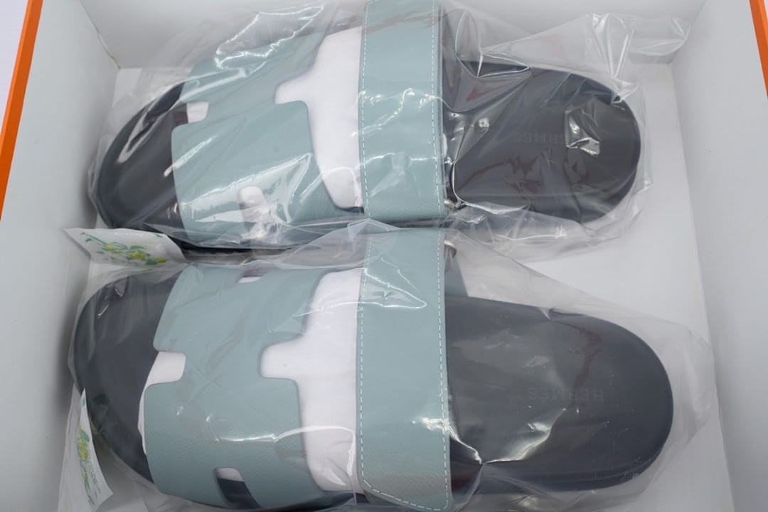 Hermes Slipper Strap Slippers Blue