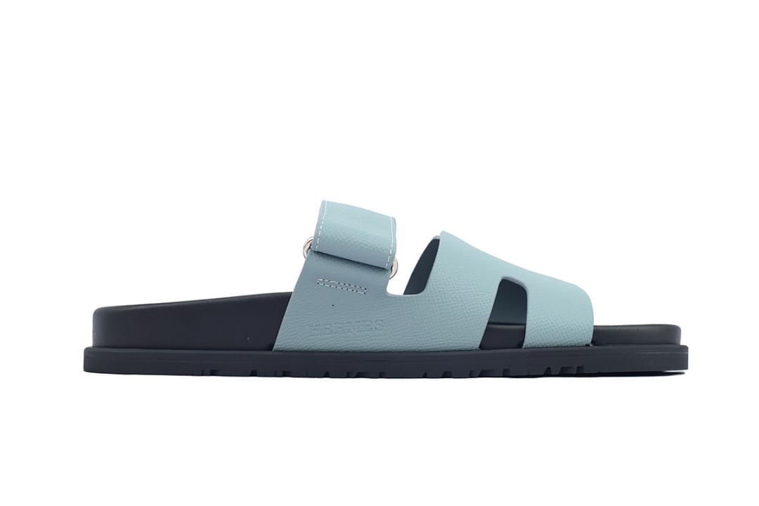 Hermes Slipper Strap Slippers Blue