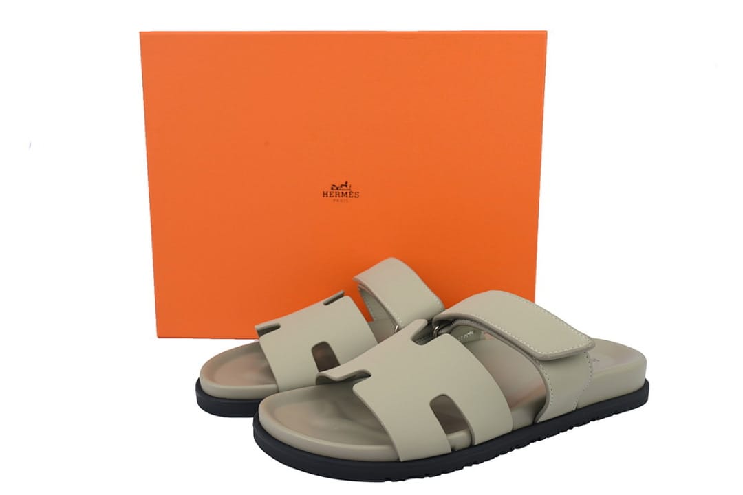 Hermes Slipper Strap Slippers Khaki (Colorway 2)