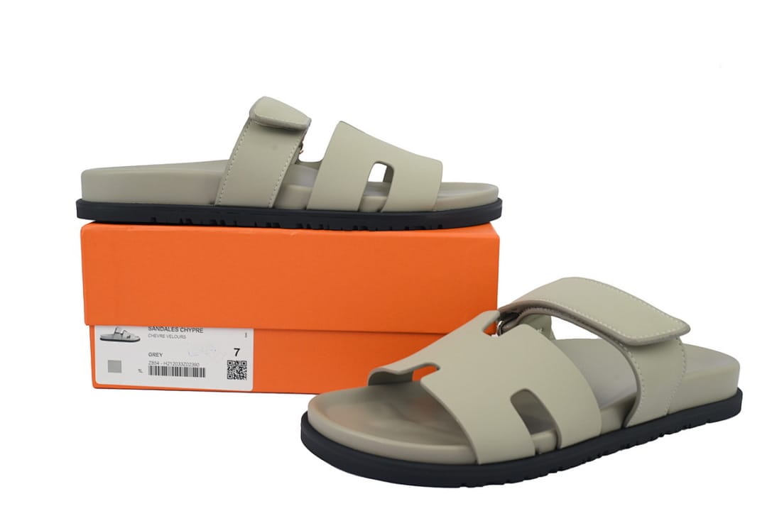 Hermes Slipper Strap Slippers Khaki (Colorway 2)