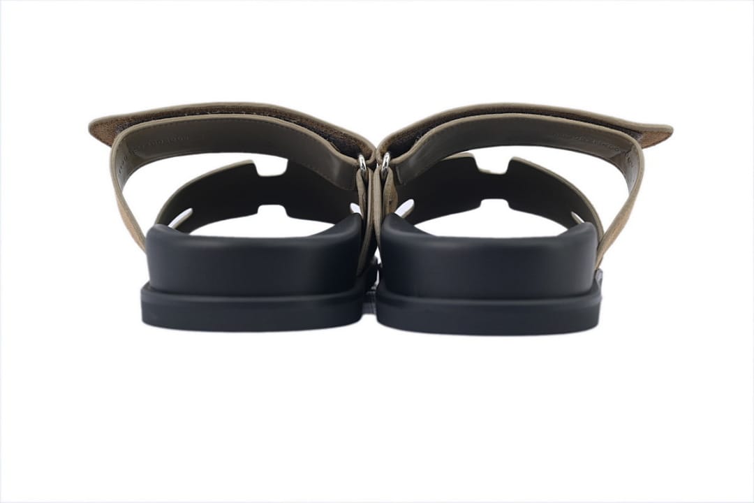 Hermes Slipper Strap Slippers Khaki