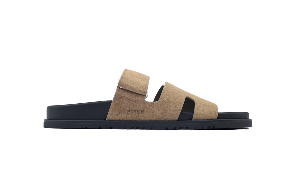 Hermes Slipper Strap Slippers Khaki