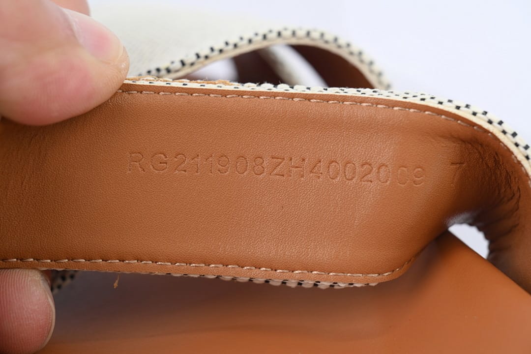 Hermes Slipper Strap Slippers Grey Coffee Color