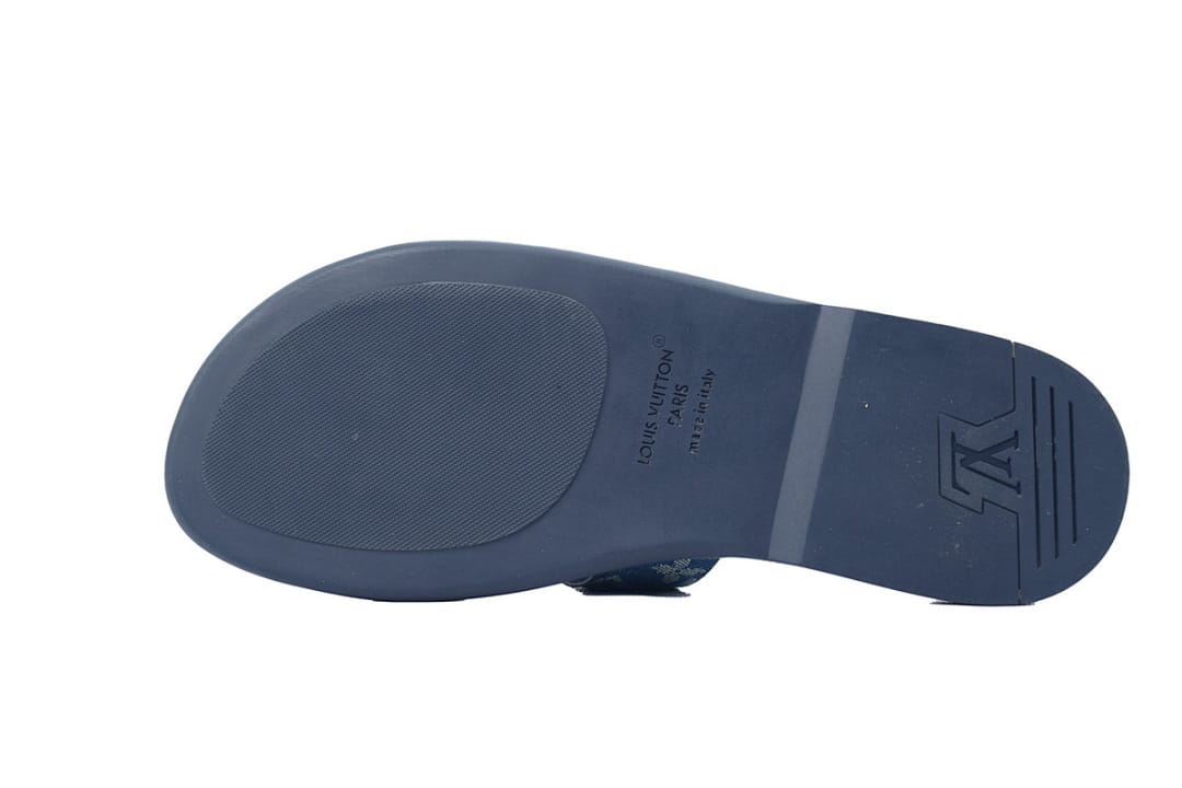 Louis Vuitton LV Slipper Strap Slippers Oasis Blue Cloth