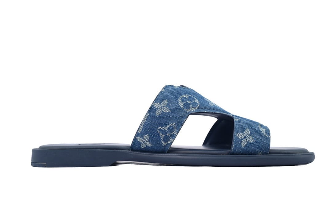 Louis Vuitton LV Slipper Strap Slippers Oasis Blue Cloth