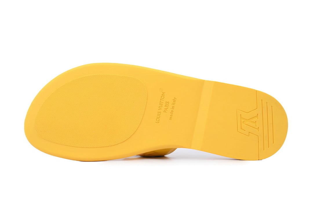 Louis Vuitton LV Slipper Strap Slippers Oasis Yellow Embossing