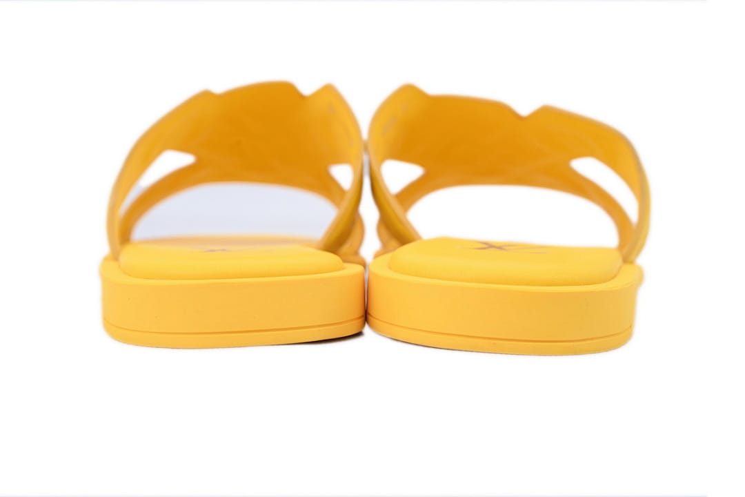 Louis Vuitton LV Slipper Strap Slippers Oasis Yellow Embossing