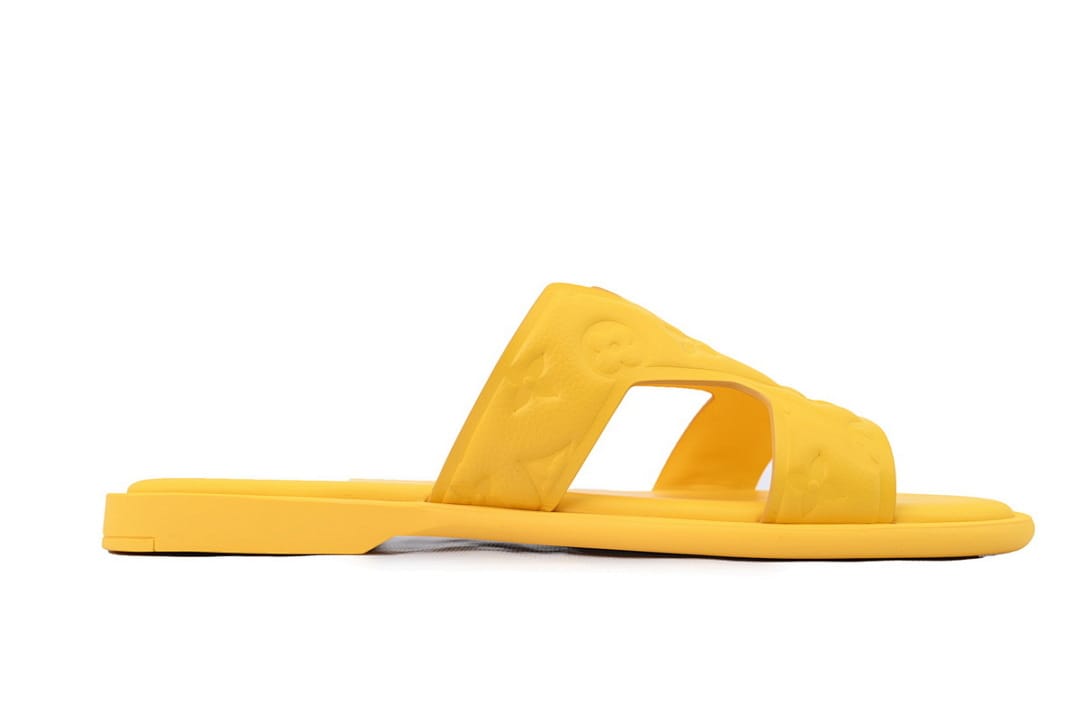 Louis Vuitton LV Slipper Strap Slippers Oasis Yellow Embossing
