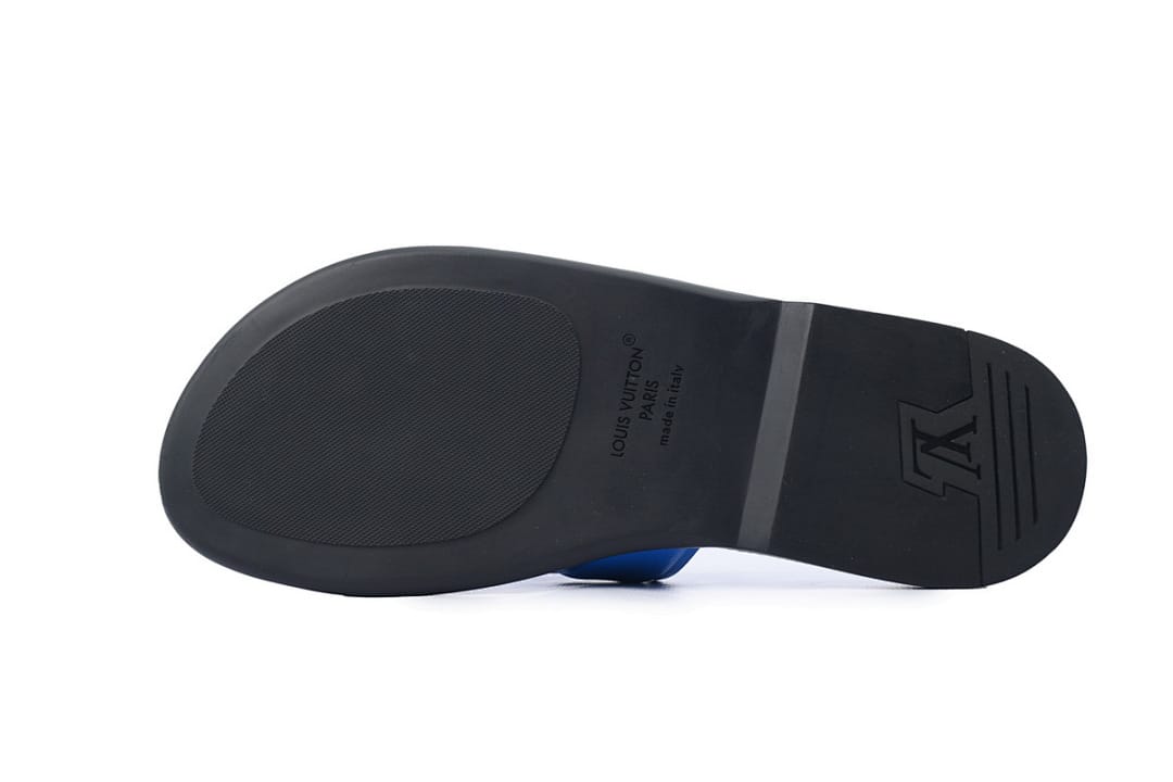 Louis Vuitton LV Slipper Strap Slippers Oasis Blue Leather Surface