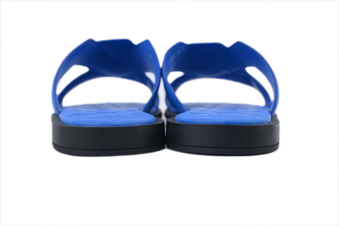 Louis Vuitton LV Slipper Strap Slippers Oasis Blue Leather Surface