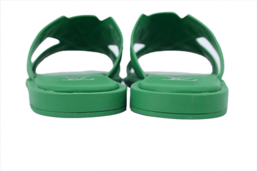 Louis Vuitton LV Slipper Strap Slippers Oasis Green Embossing