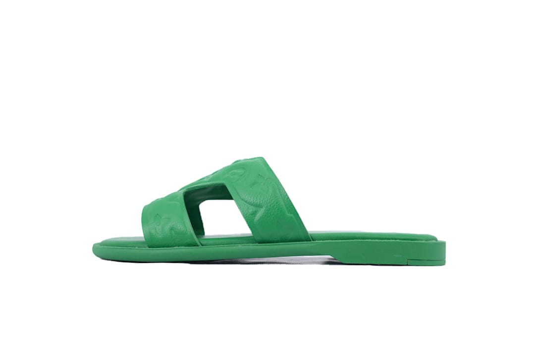 Louis Vuitton LV Slipper Strap Slippers Oasis Green Embossing