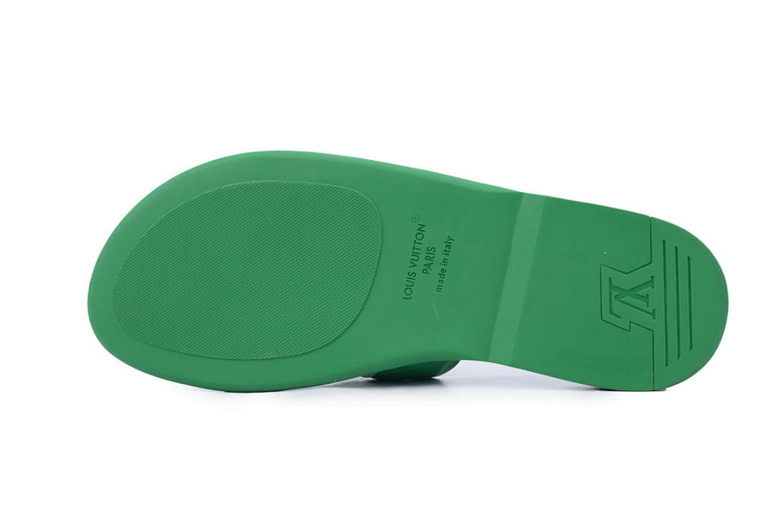 Louis Vuitton LV Slipper Strap Slippers Oasis Green Embossing