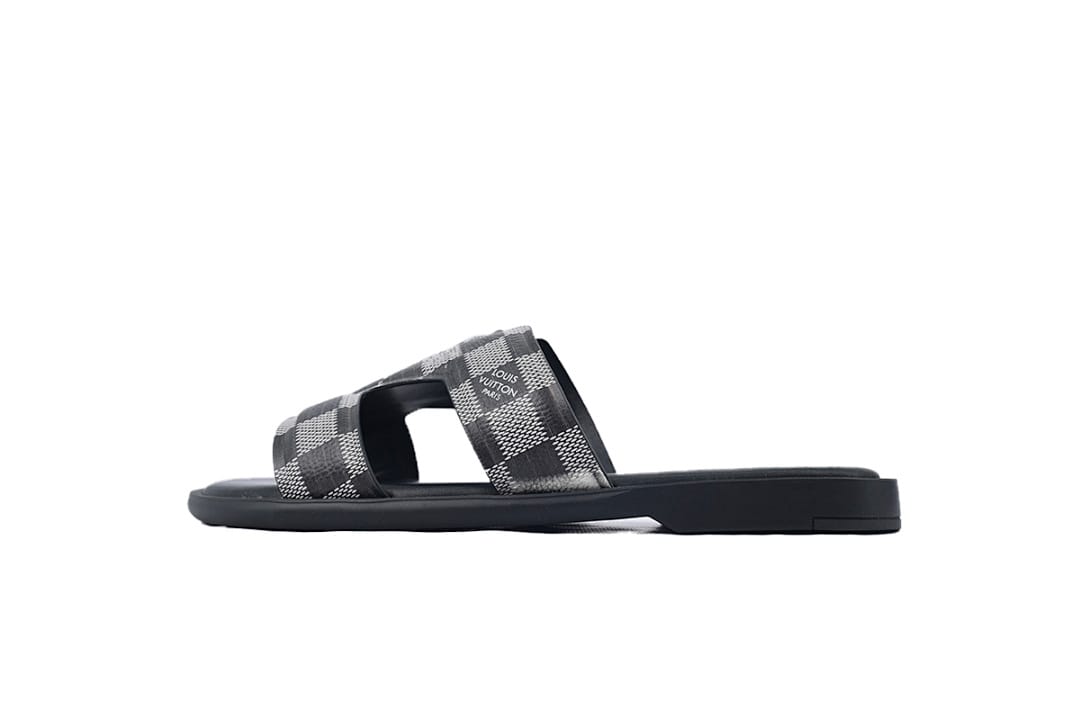 Louis Vuitton LV Slipper Strap Slippers Oasis Black And White Check