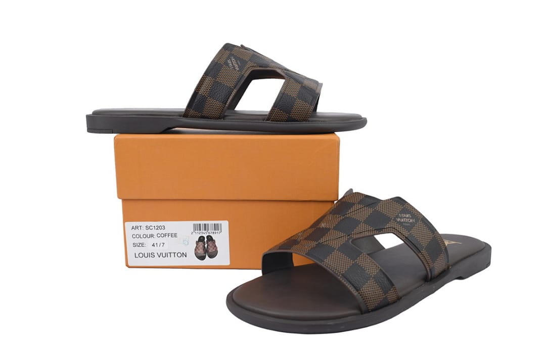 Louis Vuitton LV Slipper Strap Slippers Oasis Classic Plaid